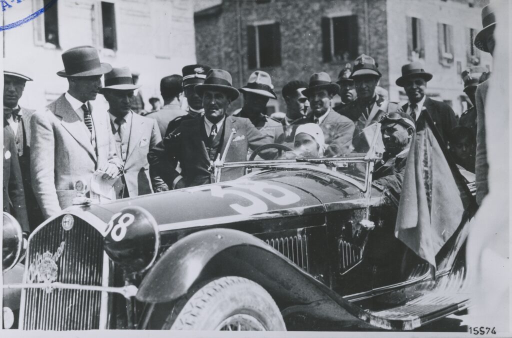 Parma-Poggio di Berceto, 1933: Anna Maria Peduzzi at the wheel