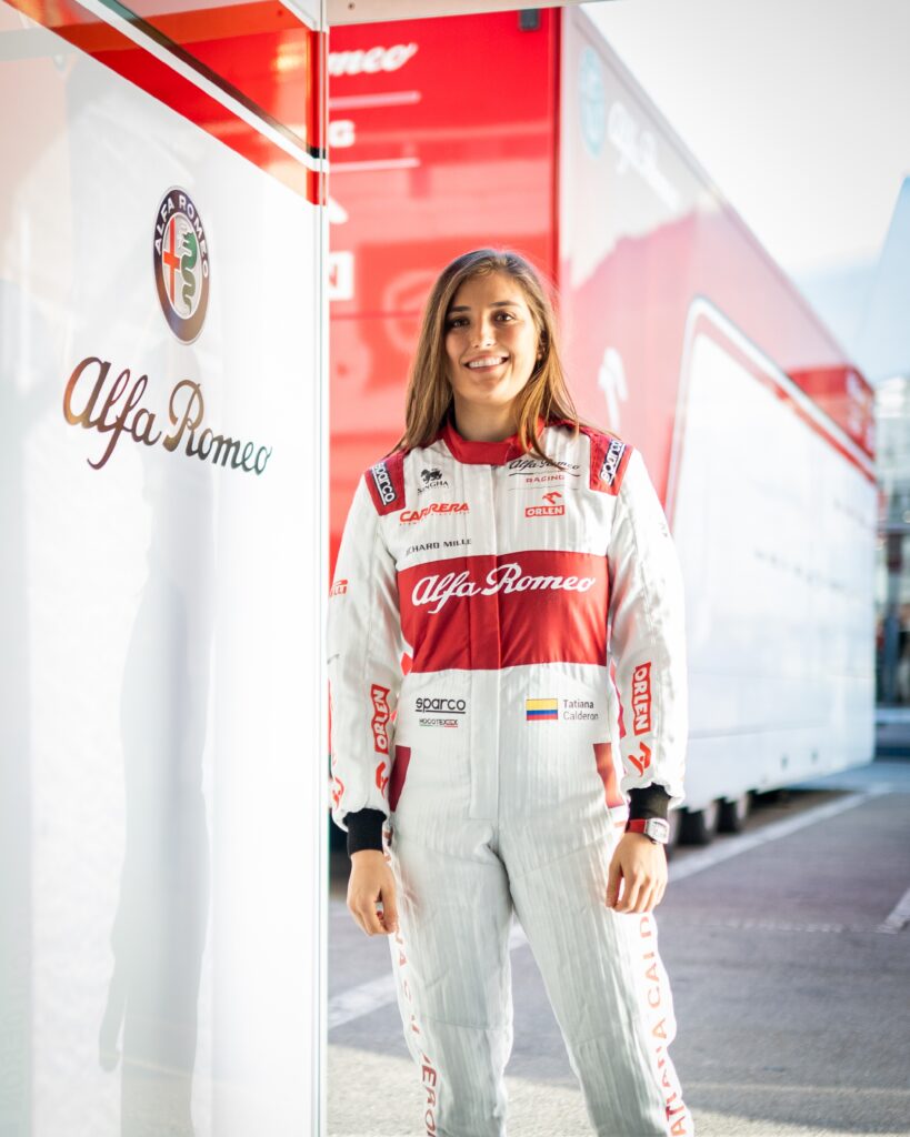 Tatiana Calderon in race suit