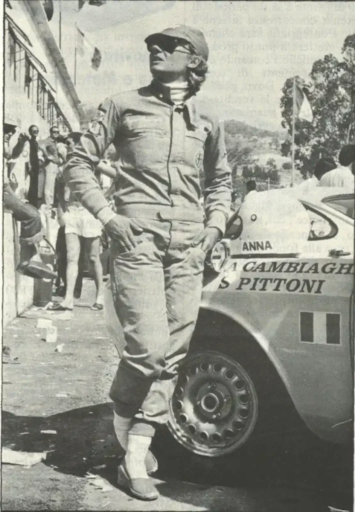 Anna Cambiaghi at the 1975 Targa Florio