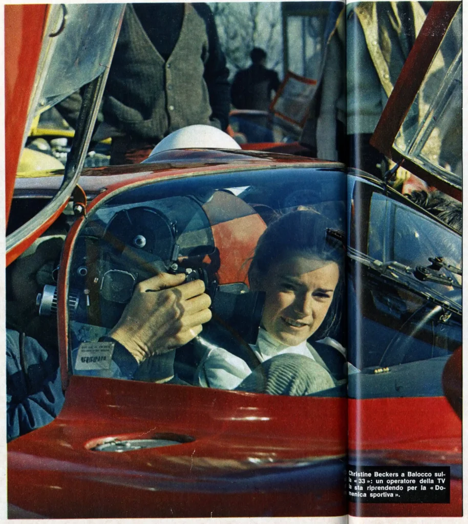 Christine Beckers testing the Alfa Romeo Tipo