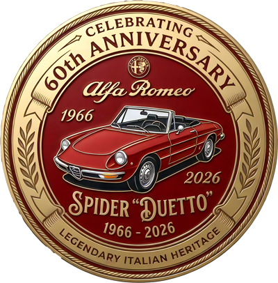 Duetto Rescue Society Website Badge 60th Anniversary Alfa Romeo 400x400